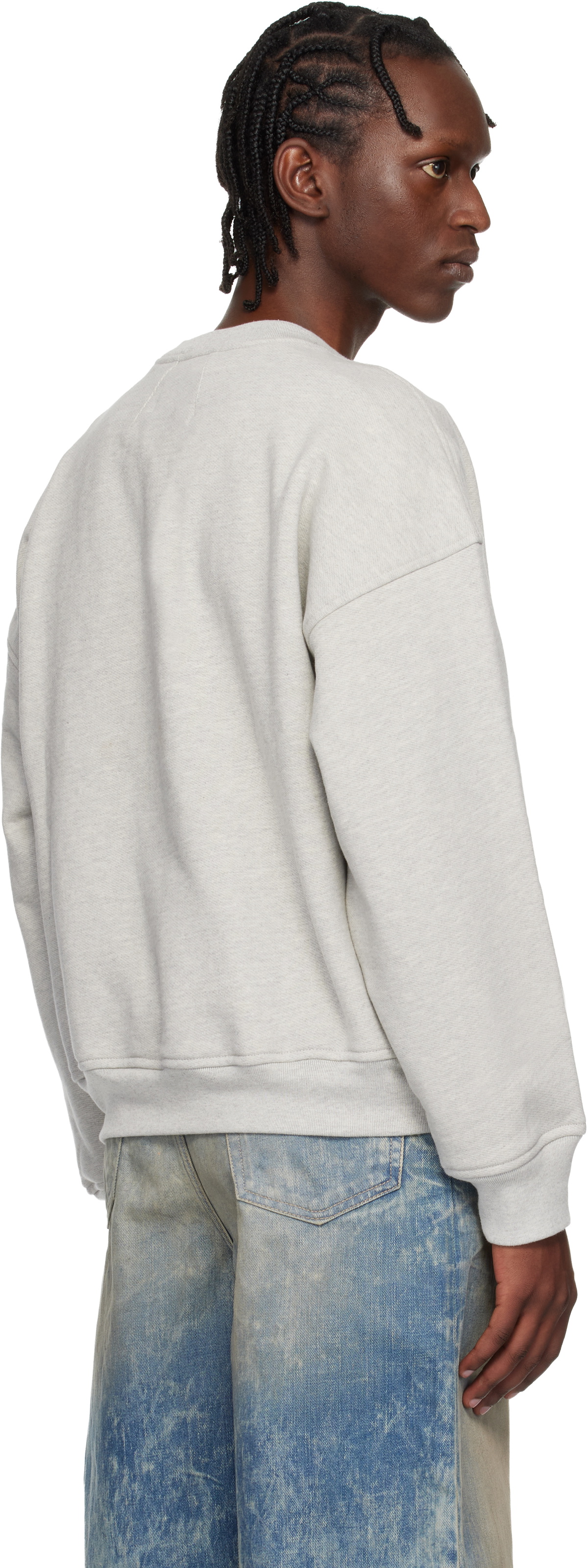 Rhude Gray USA Flag Sweatshirt