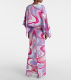 Pucci Printed silk twill maxi dress