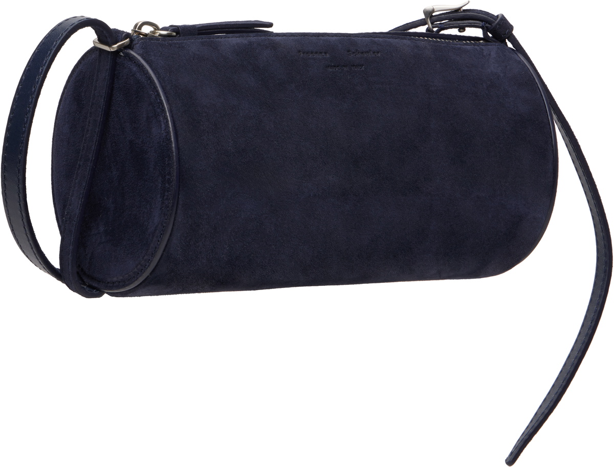 Proenza Schouler Navy Crossbody Silo Suede Bag