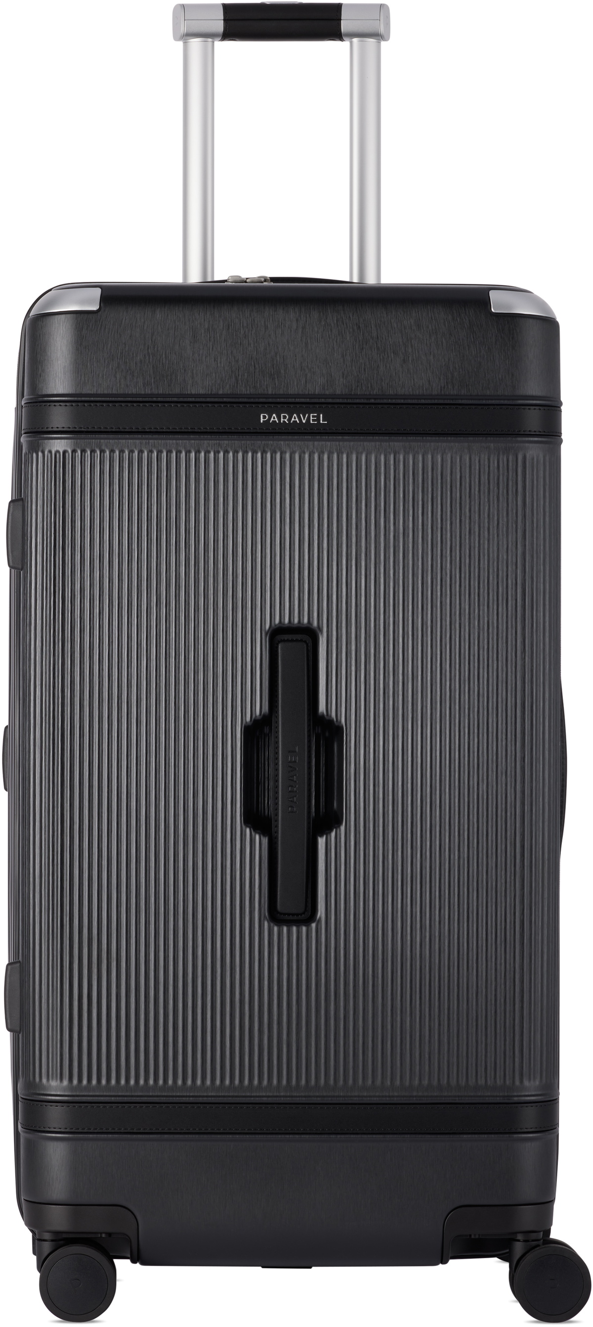 Paravel Black Aviator Trunk Suitcase
