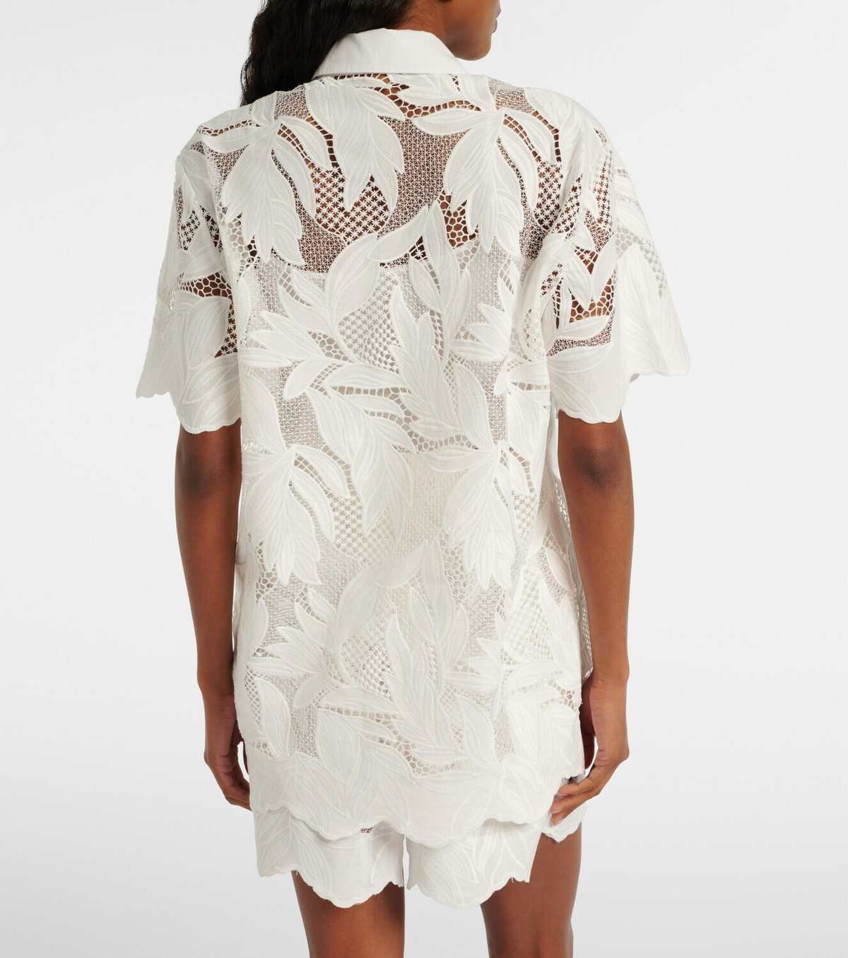 Erdem Embroidered mesh shirt