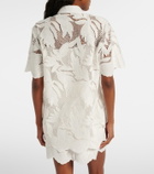 Erdem Embroidered mesh shirt