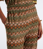 La DoubleJ Embroidered cotton-blend palazzo pants