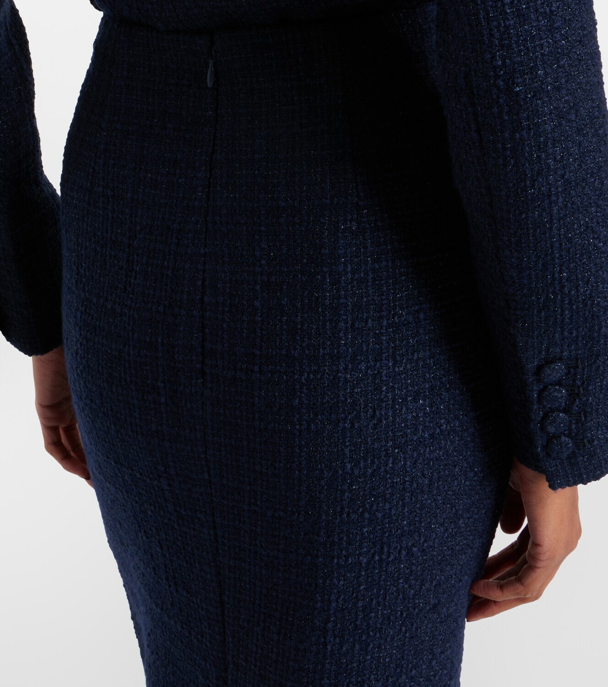 Roland Mouret Bouclé midi skirt
