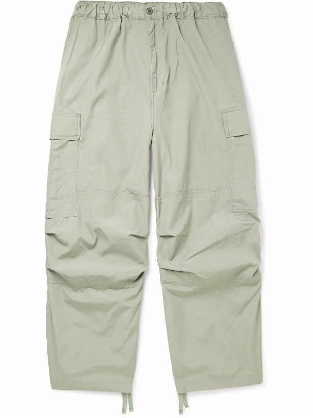 Photo: Carhartt WIP - Jet Wide-Leg Logo-Appliquéd Cotton-Twill Cargo Trousers - Green