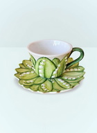 Les-Ottomans Lily Of The Valley Teacup And Saucer Set