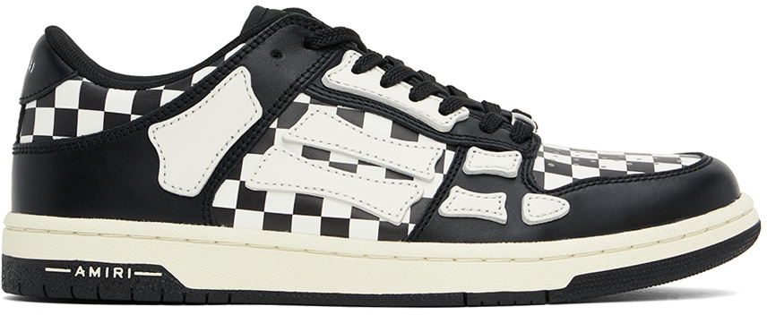 AMIRI Black & White Checkered Skel Top Low Sneakers Amiri AMIRI Black & White Checkered Skel Top Low Sneakers Amiri