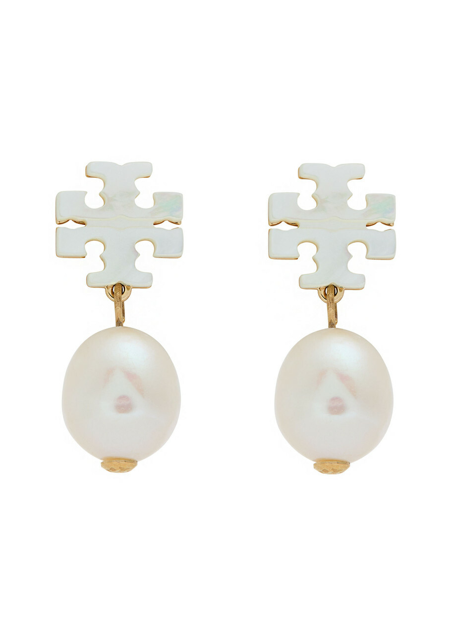Tory Burch Kira Pearl-embellished 18kt Gold-plated Drop Earrings - One Size