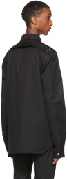 Rick Owens Black Poplin Outershirt Jacket