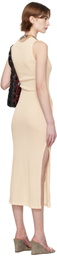 Eckhaus Latta Beige Spiral Midi Dress