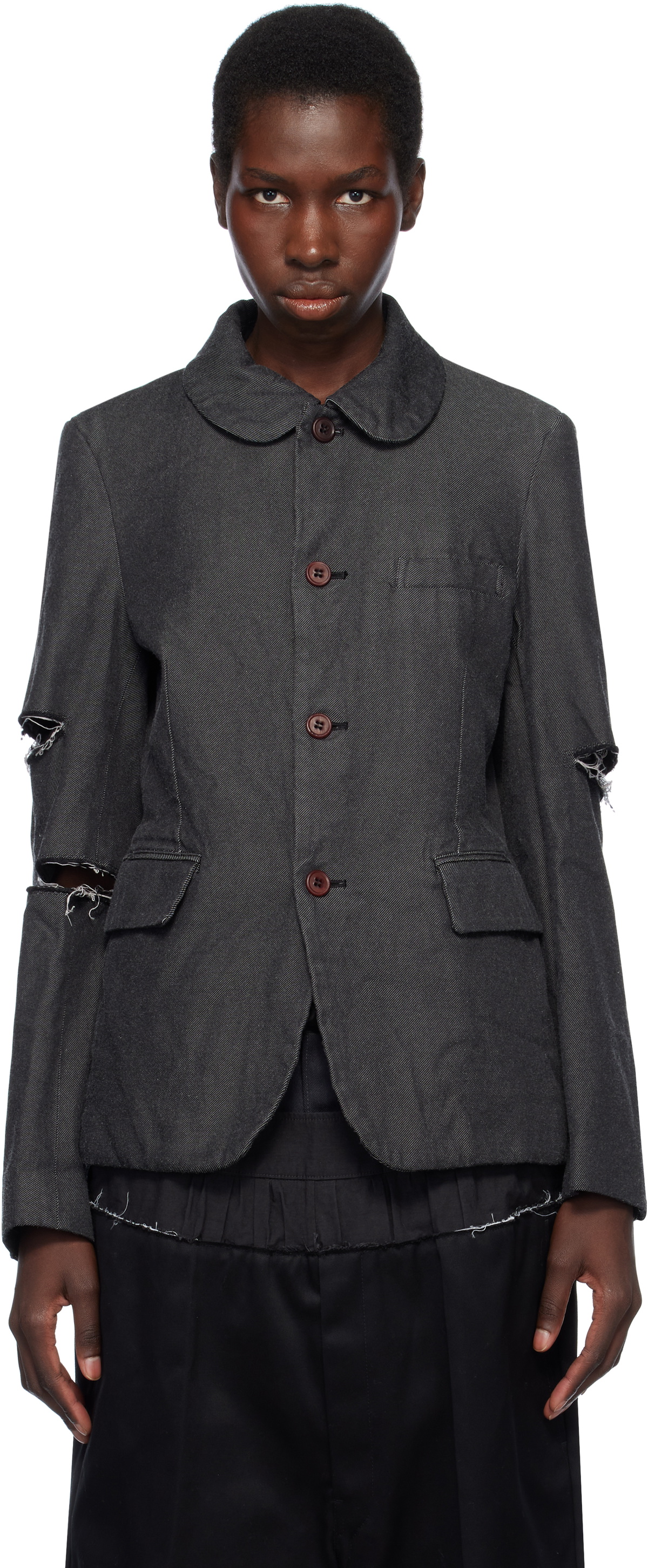 Black Comme des Garçons Black Gabardine Blazer