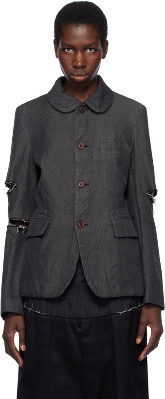 Photo: Black Comme des Garçons Black Gabardine Blazer