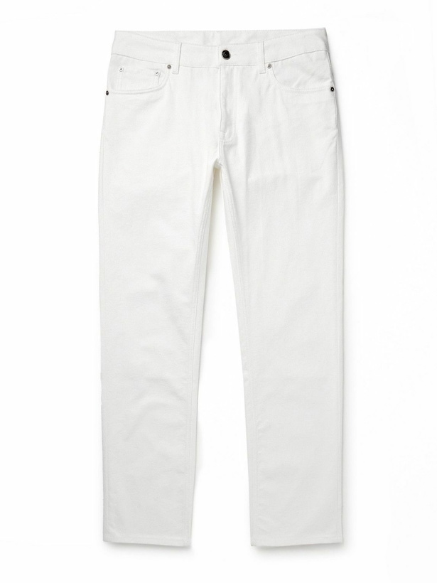 Photo: Etro - Straight-Leg Paisley-Jacquard Jeans - White
