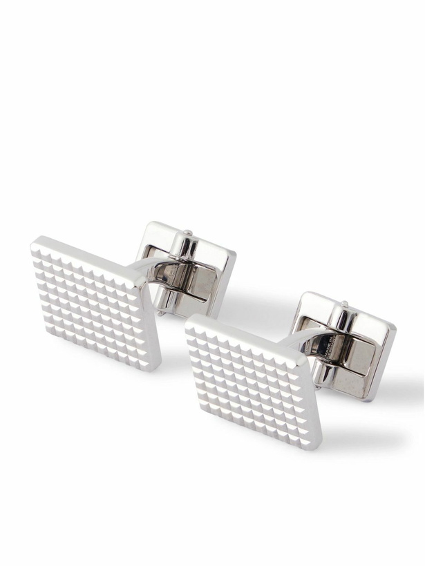 Photo: Dunhill - Hobnail Rhodium-Plated Cufflinks