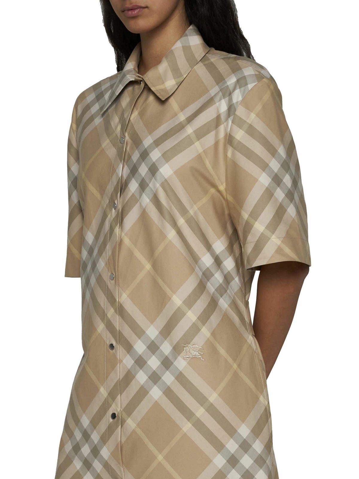 Burberry Vintage-check Short-sleeved Shirt Dress