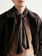 Favourbrook - Frayed Polka-Dot Silk-Twill Scarf