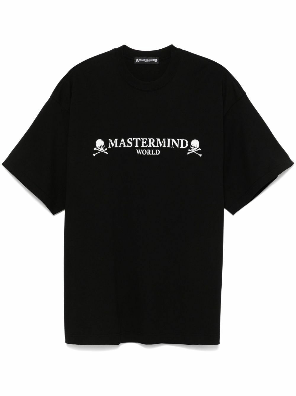  World Tシャツ　ロゴver. Man MASTERMIND WORLD Men's x Vanson T-Shirt in Black MASTERMIND