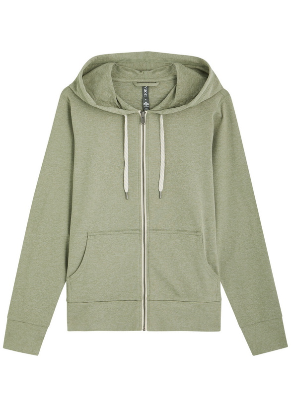 Photo: Vuori Halo Performance 2.0 Hooded Jersey Sweatshirt Light Green