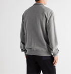 Dolce & Gabbana - Melangé Loopback Cotton-Jersey Zip-up Sweatshirt - Gray