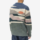 NN07 Men's Jason Intarsia Landscape Crew Knit in Multi