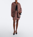 Versace Wool-blend tweed miniskirt