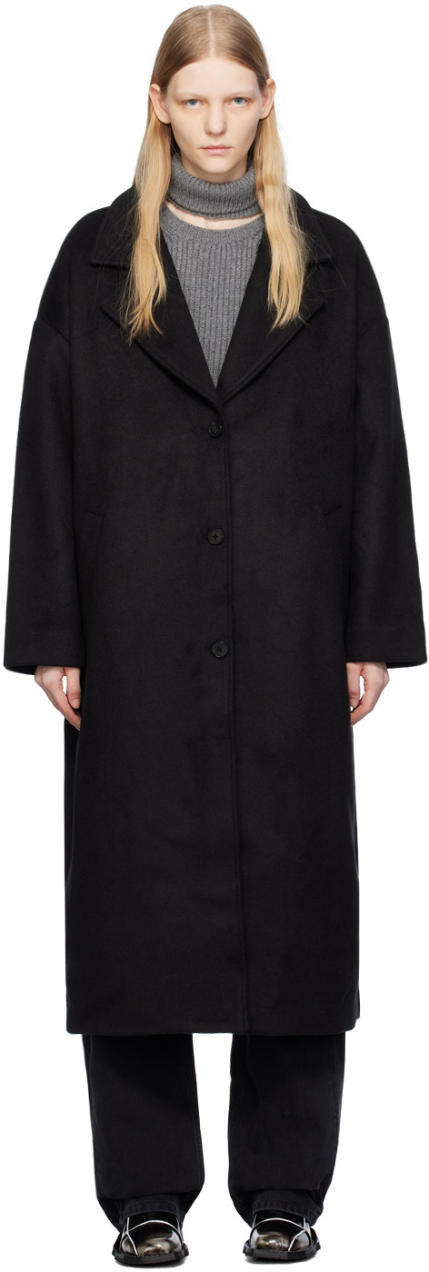 Han Kjobenhavn Black Dropped Shoulder Coat