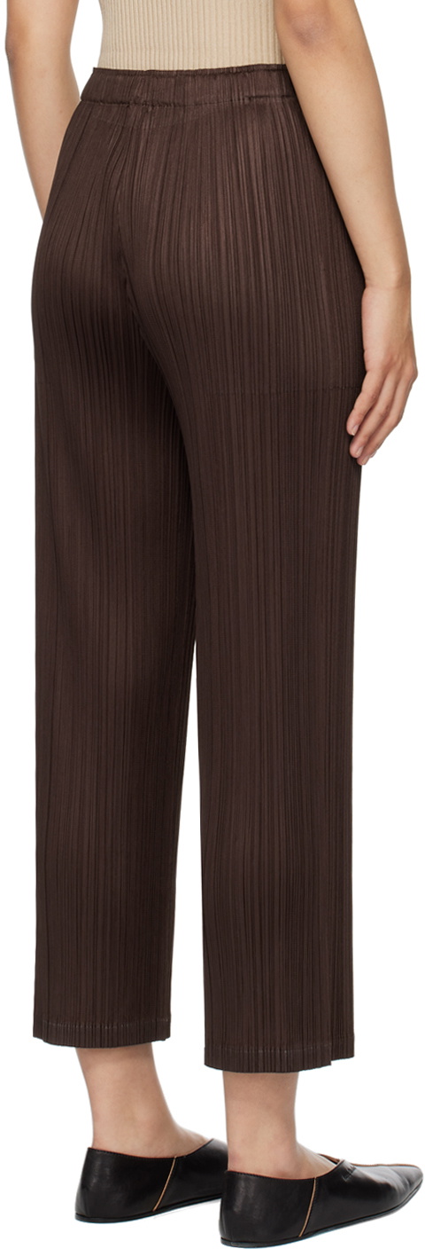 Pleats Please Issey Miyake Brown Forward 2 Trousers Pleats Please