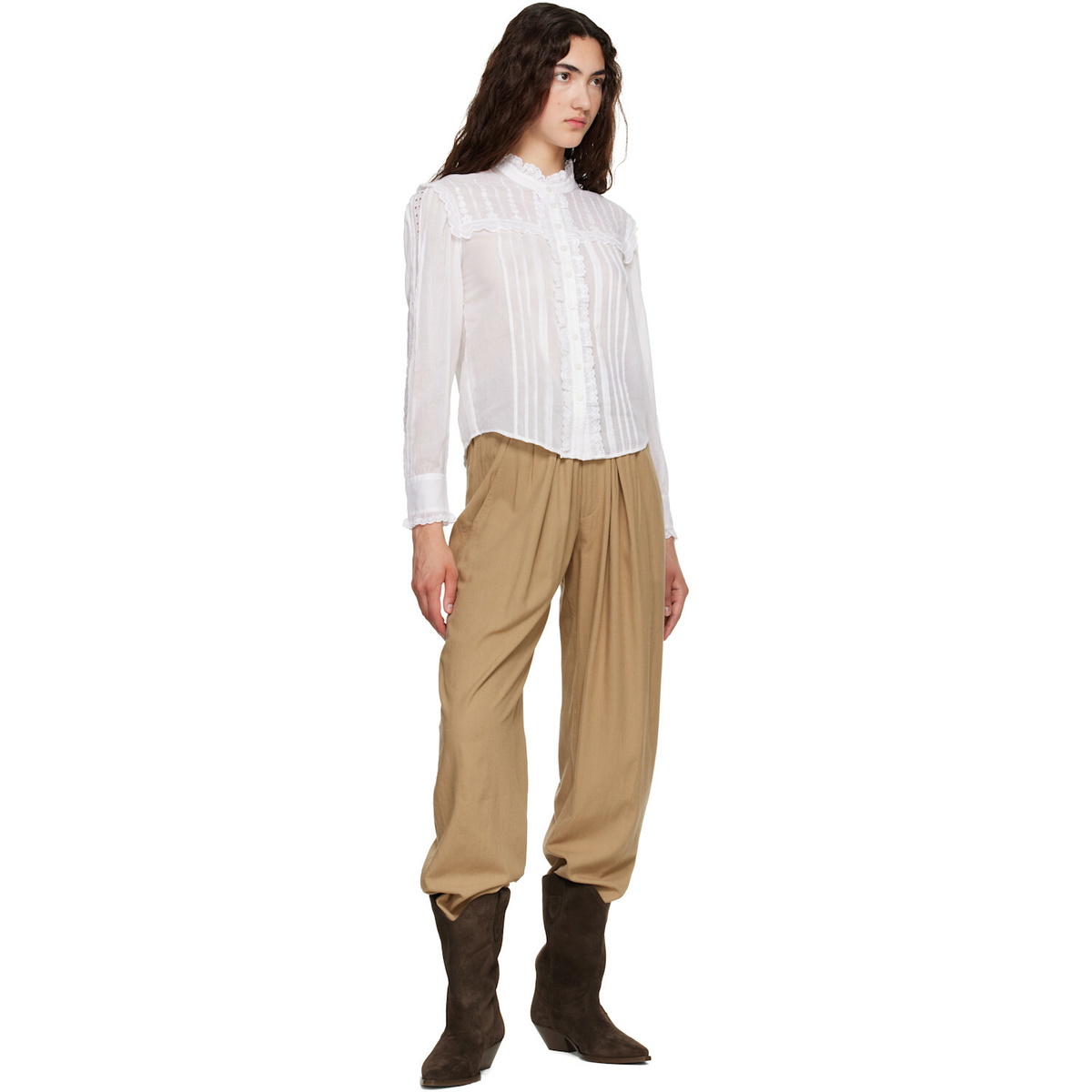Isabel Marant Etoile White Lonzie Blouse