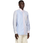 Drakes Mutlicolor Oxford Cloth Stripe Shirt