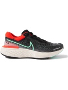 NIKE RUNNING - ZoomX Invincible Run Rubber-Trimmed Flyknit Running Sneakers - Black - 9