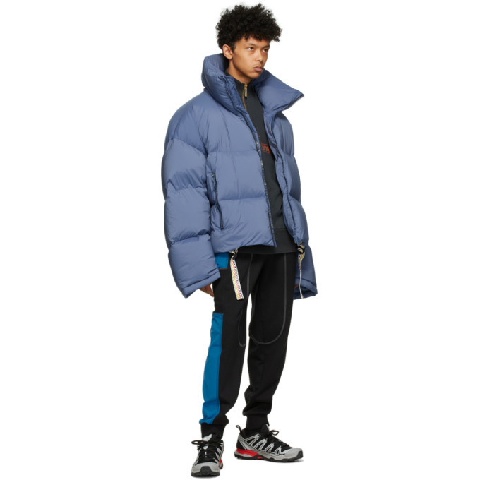 A. A. Spectrum Blue Down Cropped Jacket A. A. Spectrum