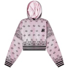 AMIRI Women's Bandana Basketball Hoody in Pink