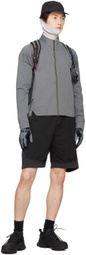 _J.L - A.L_ Black Paneled Shorts