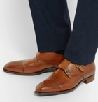 George Cleverley - Thomas Cap-Toe Suede Monk-Strap Shoes - Brown