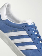 adidas Originals - Gazelle 85 Leather-Trimmed Suede Sneakers - Blue