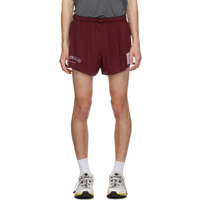 Photo: Satisfy Burgundy Long Distance 2.5 Inches Shorts
