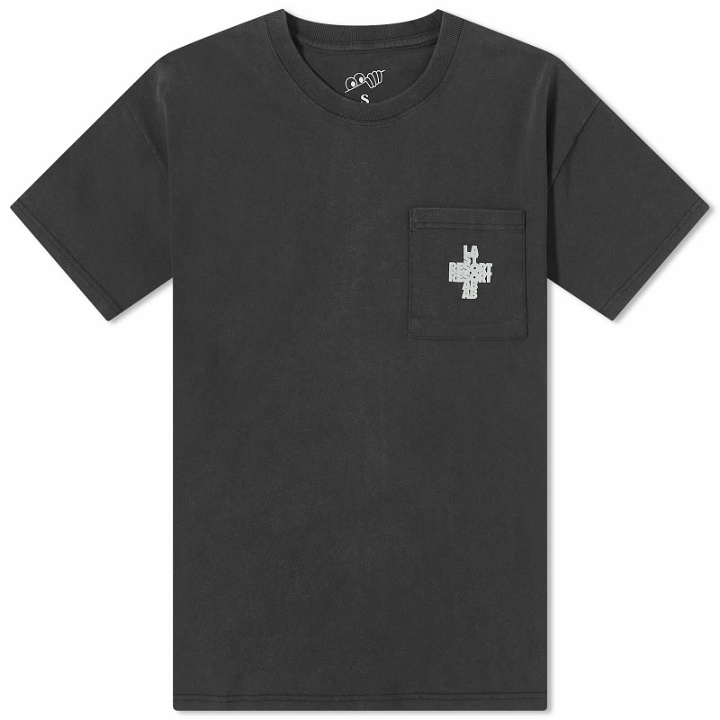 Photo: Last Resort AB Men's Cross Pocket T-Shirt in Washed Black