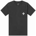 Last Resort AB Men's Cross Pocket T-Shirt in Washed Black