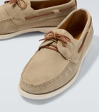 Kiton Suede boat shoes