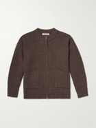 FrizmWORKS - Deck Ribbed Wool-Blend Zip-Up Cardigan - Brown