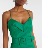 Rebecca Vallance Bailey belted pleated maxi dress