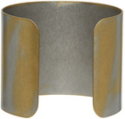 MM6 Maison Margiela Silver & Gold Cuff Bracelet