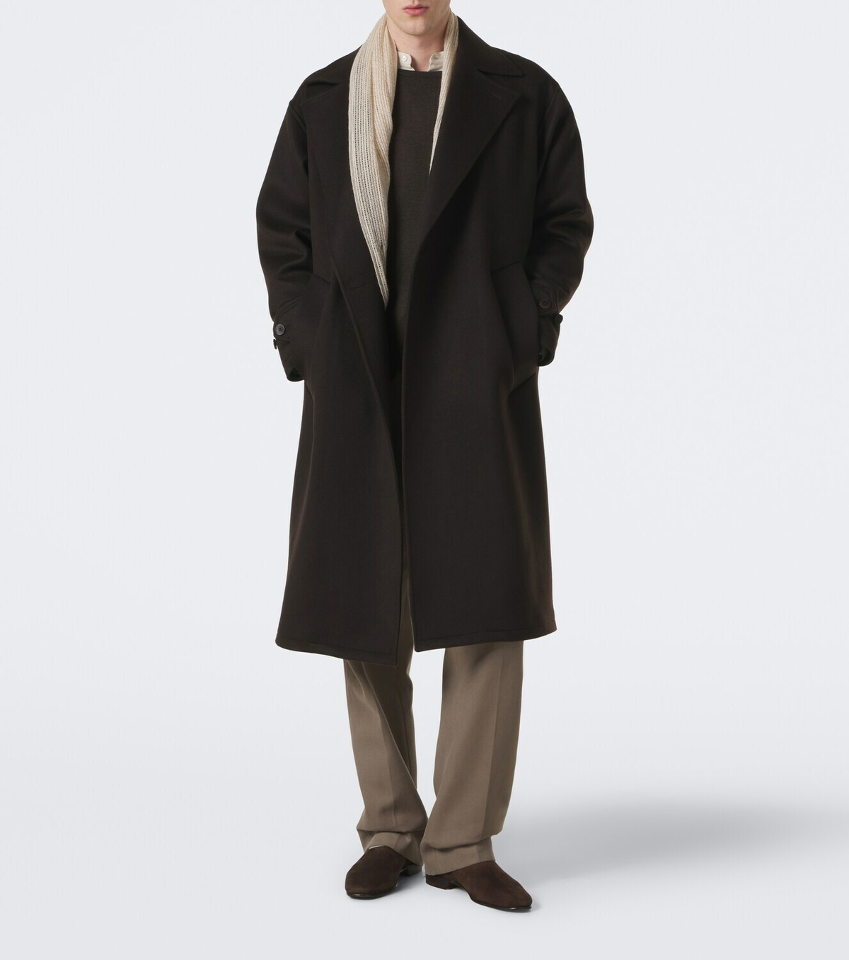Stòffa Double-breasted cashmere coat