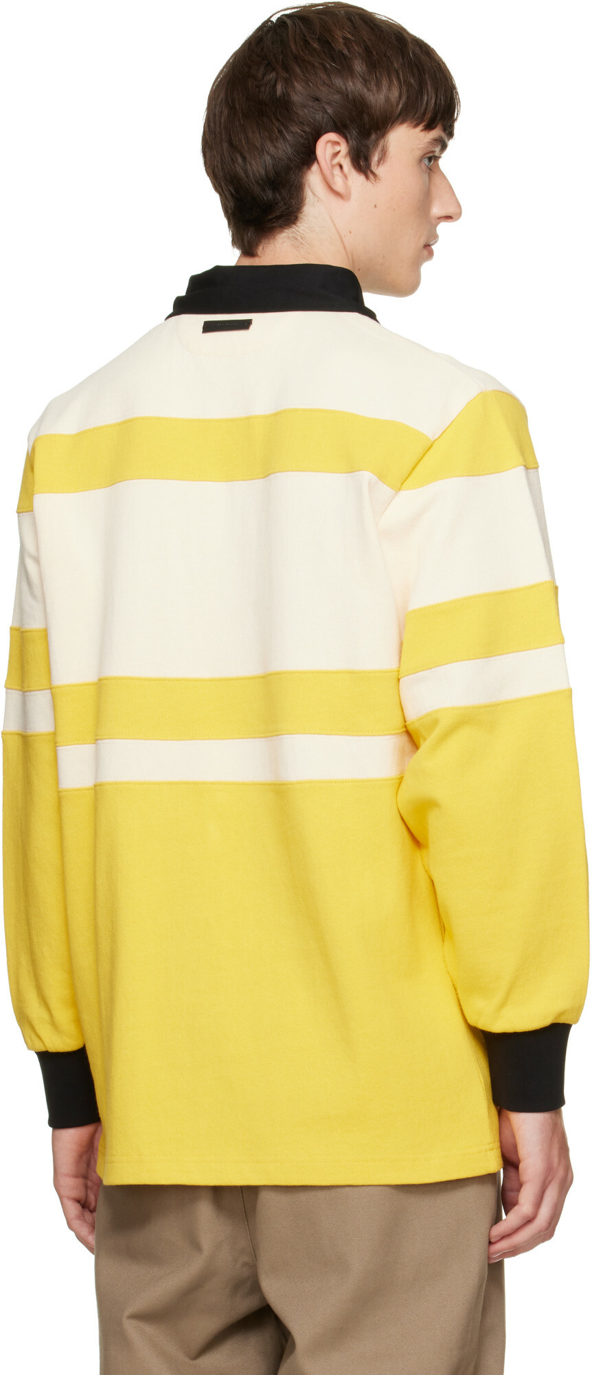 Entire Studios Yellow & Off-White Jonah Polo