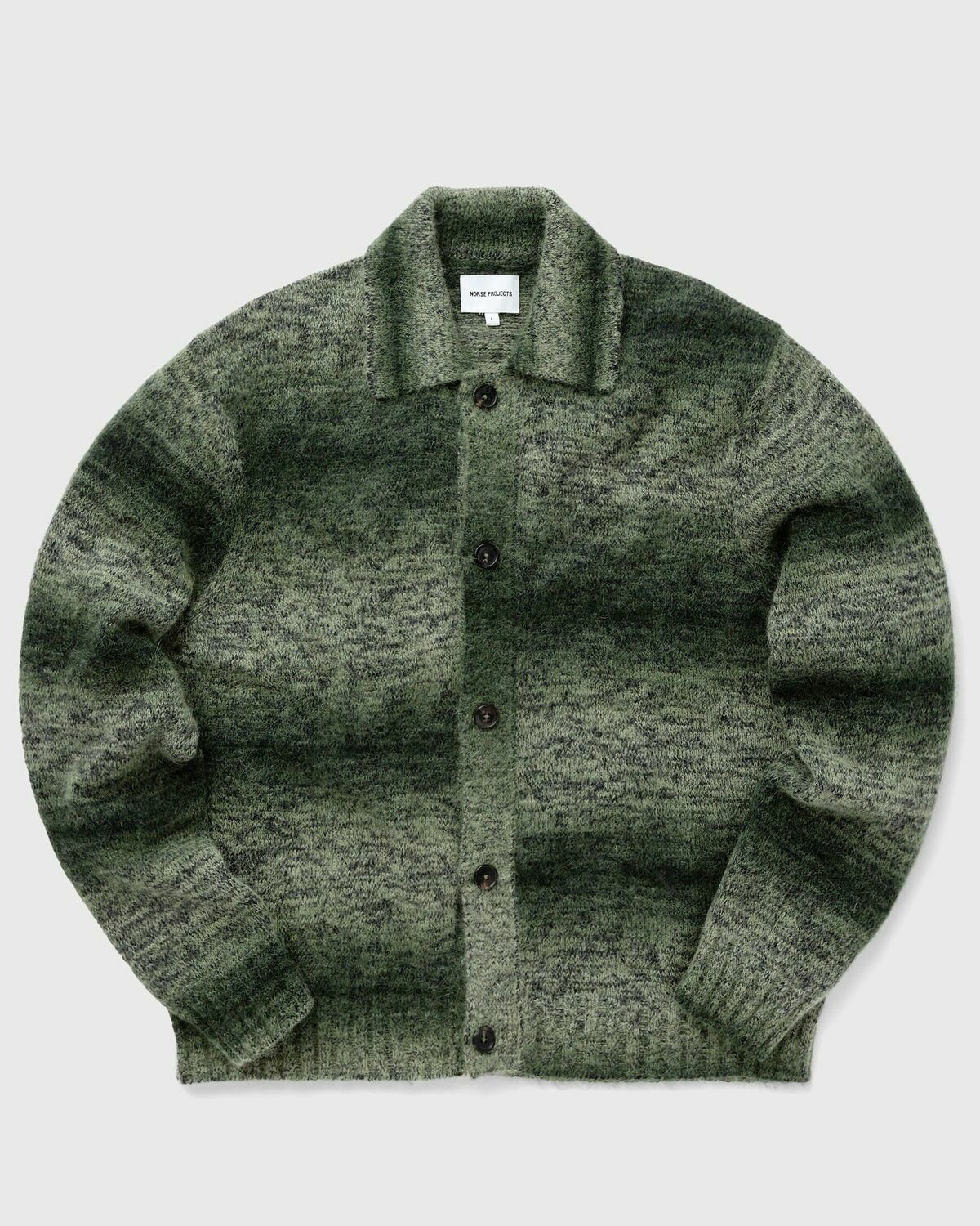 Norse Projects Erik Space Dye Alpaca Mohair Cotton Jacket Green