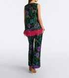 La DoubleJ Hendrix floral jacquard straight pants
