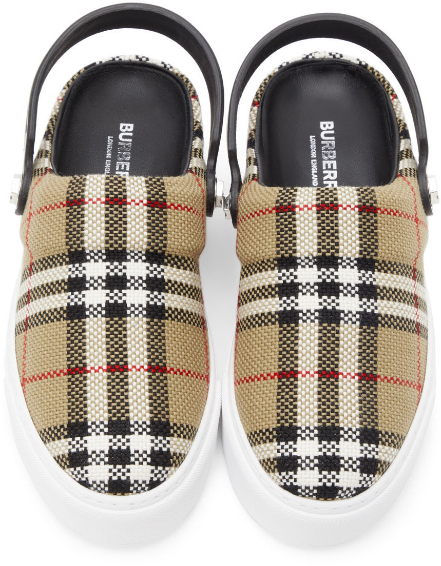 BURBERRY 26S SLINGBACK IN STRIPED COLOR COORDINATION FABRIC