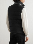 TOM FORD - Leather-Trimmed Padded Shell Down Gilet - Black