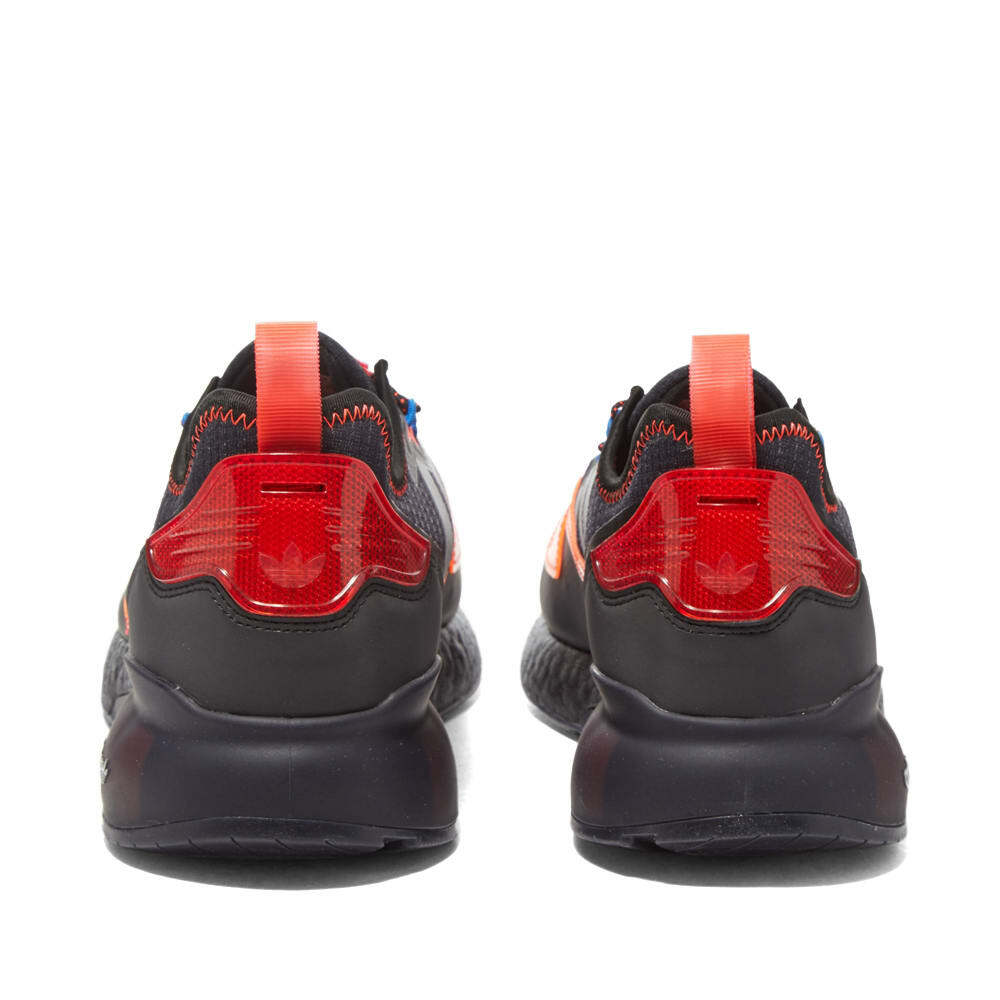 Adidas Men's ZX 2K Boost Sneakers in Core Black/Silver/Red adidas