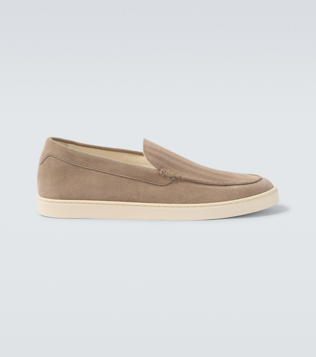 Brunello Cucinelli Chevron suede slip-on shoes